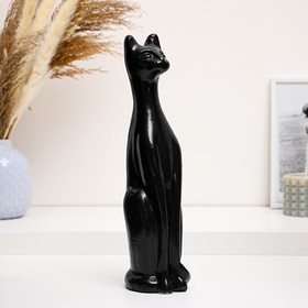 Фигура "Кошка Египетская №1" малая черная глянцевая  10х10х31см