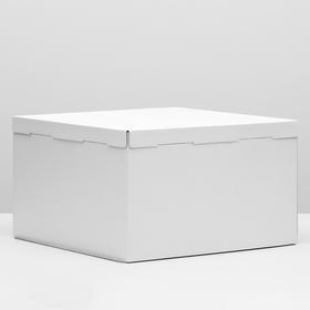 Кондитерская упаковка, короб белый 50 х 50 х 30 см