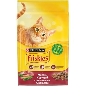 Сухой корм FRISKIES для кошек, мясо/курица/овощи, 10 кг