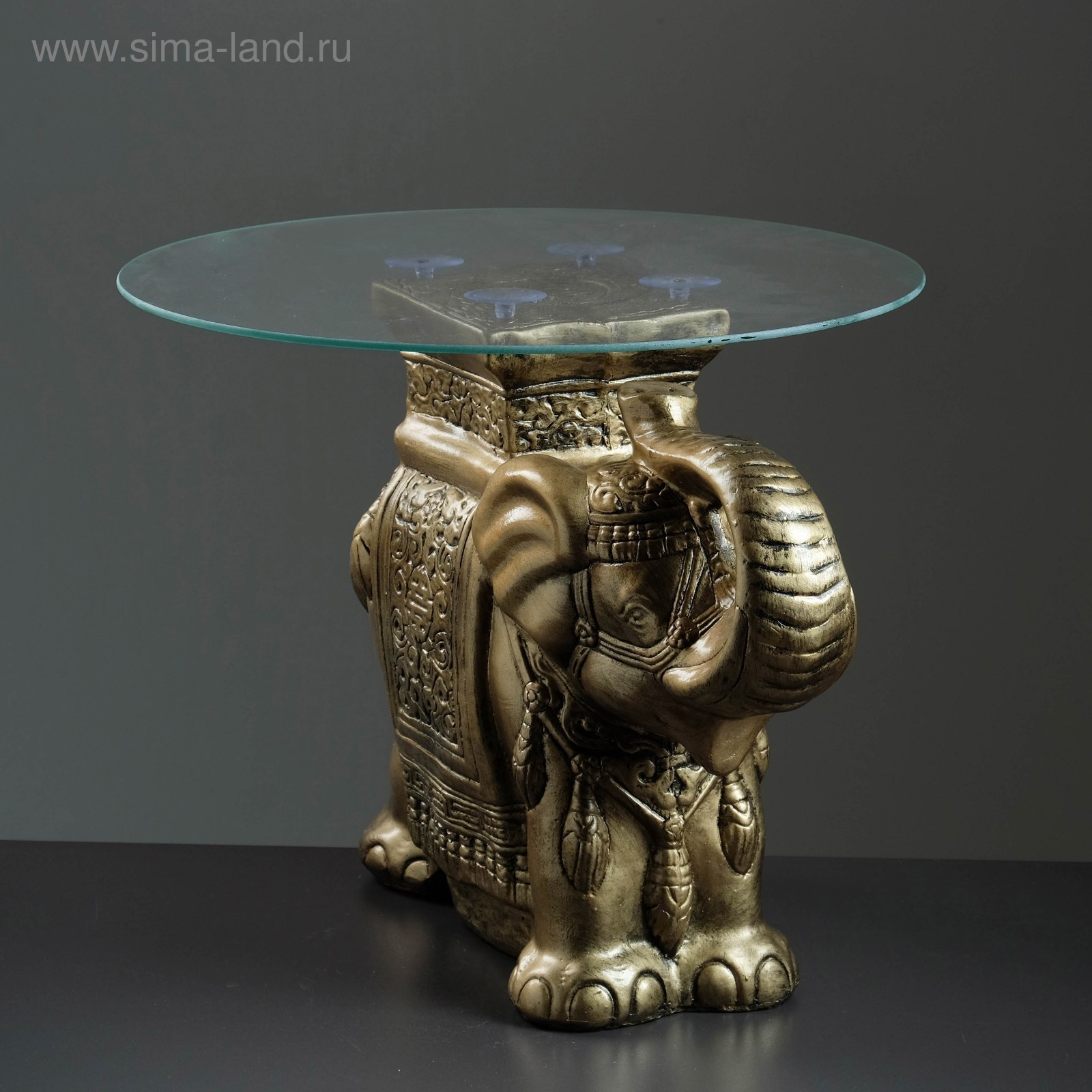 Полистоун столик слон