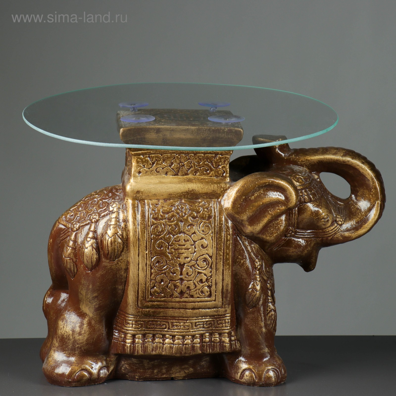 Полистоун столик слон