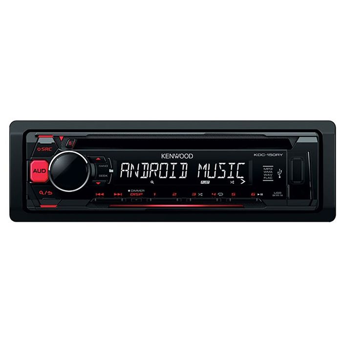 Автомагнитола CD Kenwood KDC-150RY 1DIN 4x50Вт