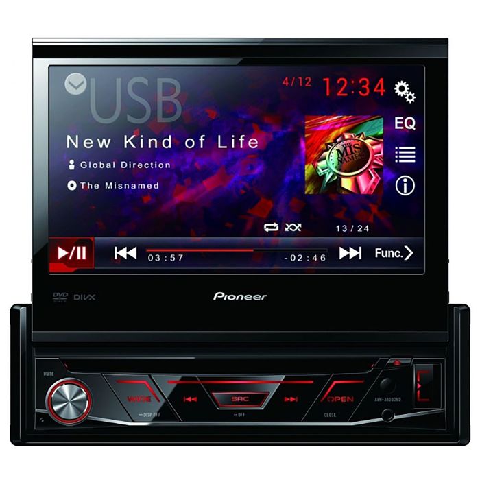 Автомагнитола CD DVD Pioneer AVH-3800DVD 1DIN 4x50Вт