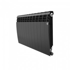 Радиатор биметаллический Royal Thermo BiLiner new/Noir Sable, 500 x 80 мм, 12 секций, черный