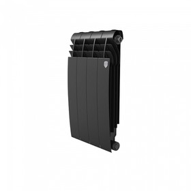 Радиатор биметаллический Royal Thermo BiLiner new/Noir Sable, 500 x 80 мм, 4 секции, черный