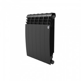 Радиатор биметаллический Royal Thermo BiLiner new/Noir Sable, 500 x 80 мм, 6 секций, черный