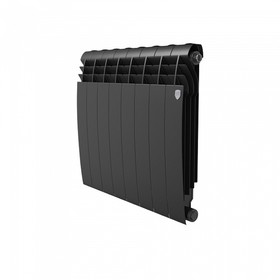 Радиатор биметаллический Royal Thermo BiLiner new/Noir Sable, 500 x 80 мм, 8 секций, черный