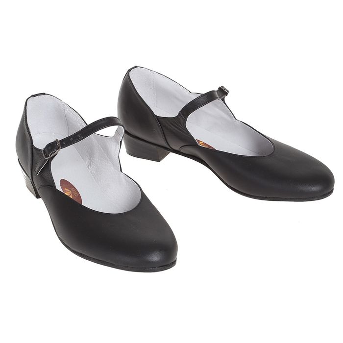 Туфли народные женские, длина по стельке 27 см, цвет чёрный - фото 702928