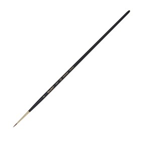 Кисть Roubloff Колонок, круглая, укороеченная, серия 1117 № 2 ручка длинная черная матовая/желтая обойма