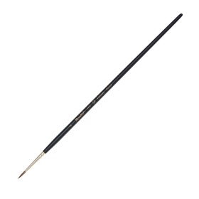 Кисть Roubloff Колонок, круглая, укороеченная, серия 1117 № 3 ручка длинная черная матовая/желтая обойма