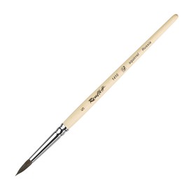 Кисть Roubloff   Белка серия 1410 № 5 ручка  короткая пропитана лаком/ белая обойма