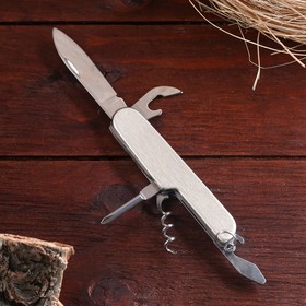 Нож швейцарский Мастер К 5в1, рукоять хром в Донецке