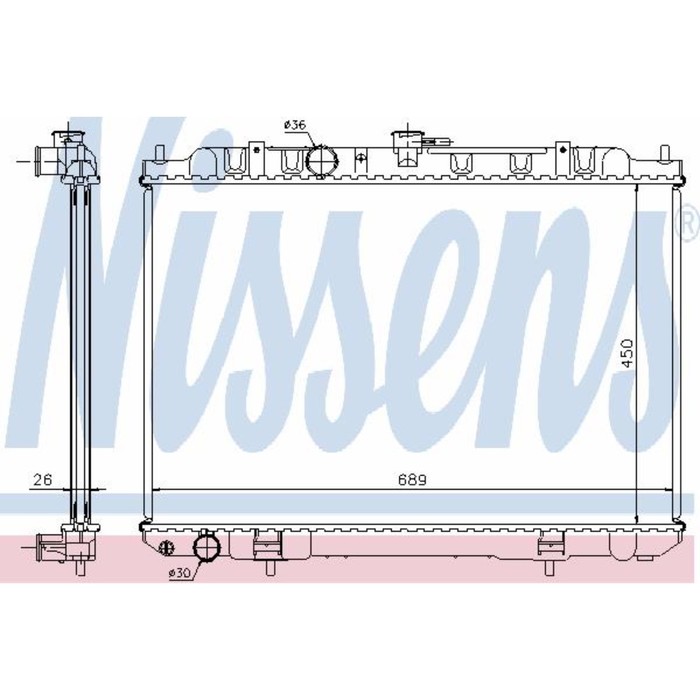 Радиатор системы охлаждения NISSENS 68705A