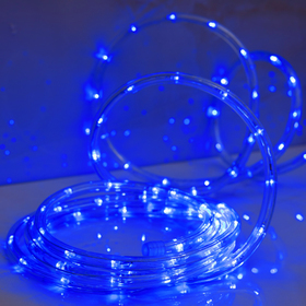 Световой шнур Luazon Lighting 10 мм, IP44, 5 м, 24 LED/м, 220 В, 8 режимов, свечение синее в Донецке