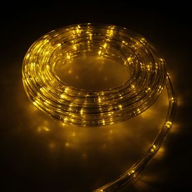 Световой шнур Luazon Lighting 10 мм, IP44, 5 м, 24 LED/м, 220 В, 8 режимов, свечение жёлтое