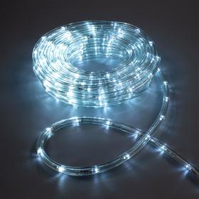 LED шнур 10 мм, круглый, 10 м, чейзинг, 2W-LED/м-24-220V, с контр. 8р, БЕЛЫЙ