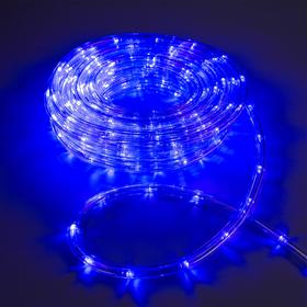 Световой шнур Luazon Lighting 10 мм, IP44, 10 м, 24 LED/м, 220 В, 8 режимов, свечение синее