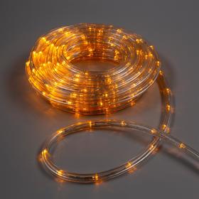 LED шнур 10 мм, круглый, 10 м, чейзинг, 2W-LED/м-24-220V, с контр. 8р, ЖЕЛТЫЙ в Донецке