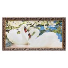 Гобеленовая картина "Красивые лебеди" 45х85 см рамка микс | Иконка | vlarni-land