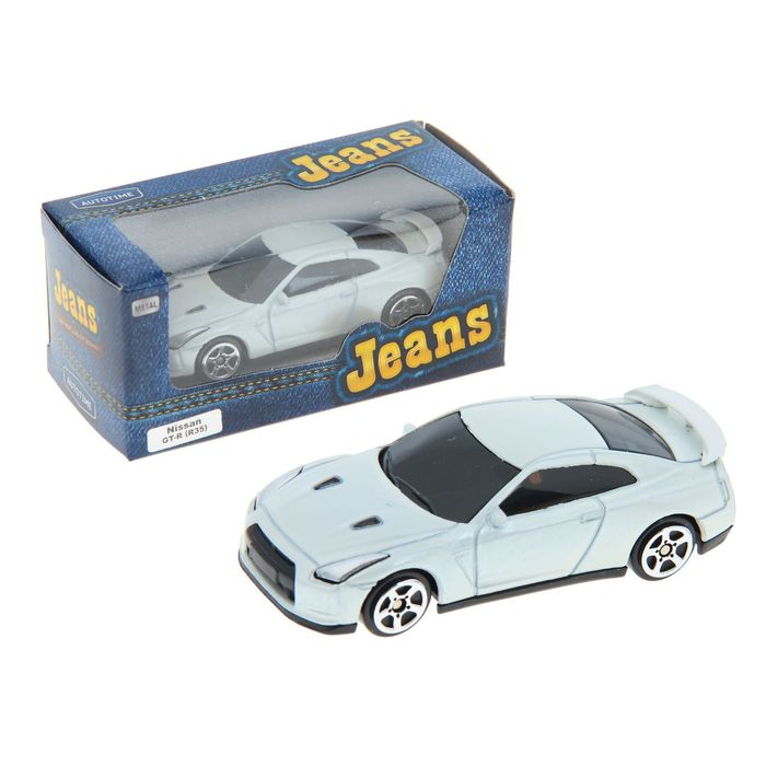 Машина металлическая Nissan GT-R (R35) - Jeans, масштаб 1:64, МИКС