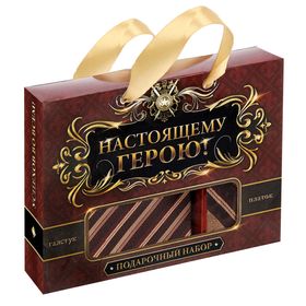 Подарочный набор "Настоящему герою!": галстук и платок в Донецке