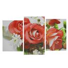 Модульная картина на подрамнике «Букет роз», 33 × 50 (2 шт.), 33 × 60 см (1 шт.), 100 × 60 см (1 шт.)