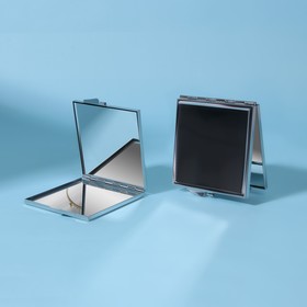 Mirror foldable, double-sided, no magnification, color silver