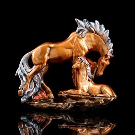 Сувенир "Семья лошадей" бронзовый цвет, 30 см, микс