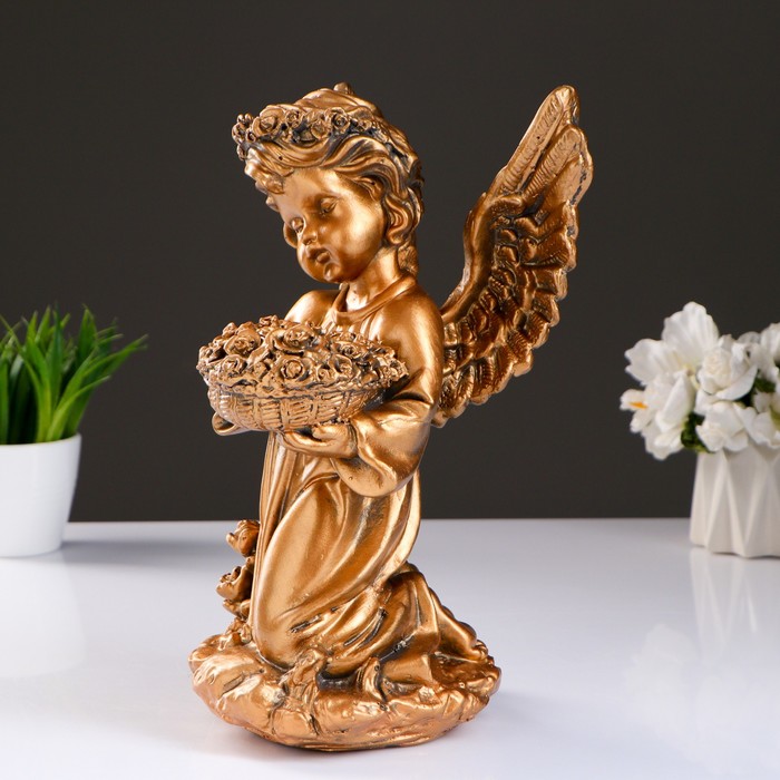Лучшие фигурки. Фигура "ангел с чашей" 31х19см. Херувим ангел бронза. Статуэтка "ангел с чашей". Ангел с чашей в руках.