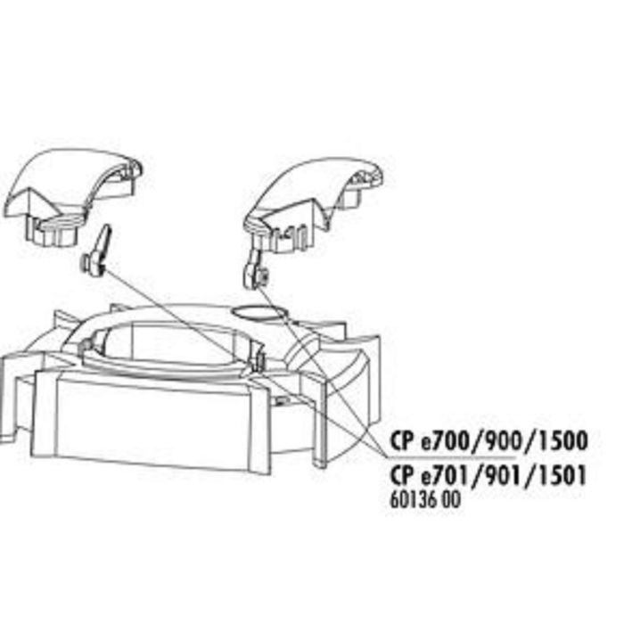 Запорная рукоятка для фильтров CristalProfi е700/е900/е1500,JBL CP e700/e900/e1500 Absperrhebel   18