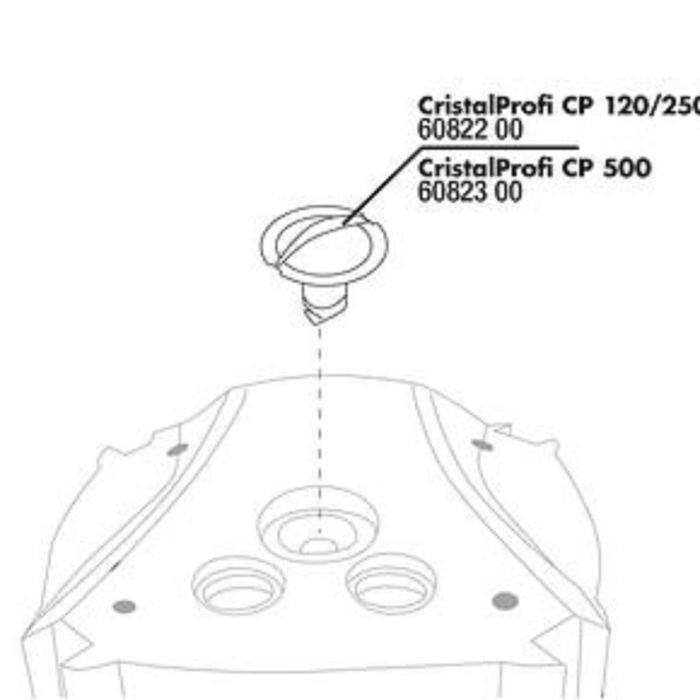 Вентиляционная заглушка с прокладкой для фильтров CristalProfi 120/250,JBL CP 120/250 Verschluß f.En