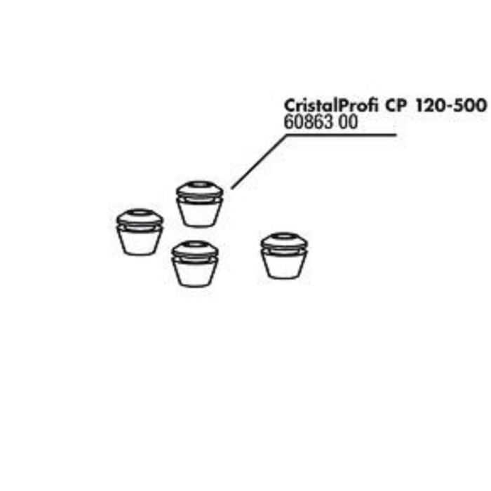 Резиновые &quot;ножки&quot; для фильтров CristalProfi 120/250/500, JBL CP 120/250/500 4 Gummipiffer fur Filter