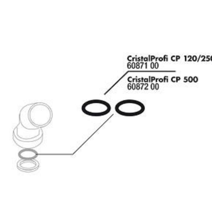 Прокладки для патрубков присоединения кранов для фильтров CristalProfi 120/250,JBL CP 120/250 Dichtu