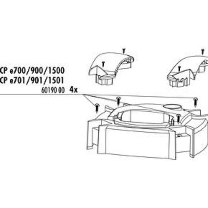Винты для крепления кожуха головы фильтра для фильтров CP e700/1-900/1-1500/1,JBL Schraub. Pumpenk.