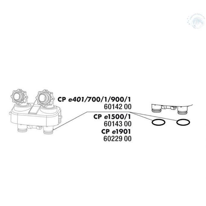 Прокладка блока кранов для фильтров CristalProfi е1901,JBL CP e1901 O-ring hose connector set, 2 шт.