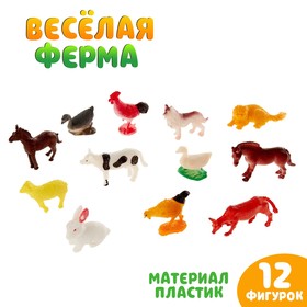 Набор животных «Весёлая ферма», 12 фигурок в Донецке