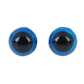 Глаза винтовые с заглушками, полупрозрачные, набор 4 шт, цвет голубой, размер 1 шт: 1,3×1,3 см