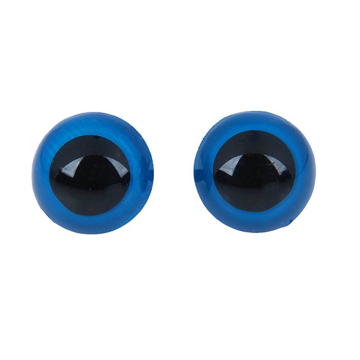 Глазки для кукол, винтовые с заглушками, полупрозрачные, набор 4 шт, цвет голубой, размер 1 шт: 2×2 см - фото 79042187