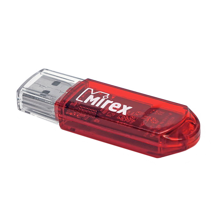 Флешка Mirex ELF RED, 4 Гб, USB2.0, чт до 25 Мб/с, зап до 15 Мб/с, красная