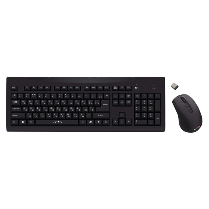 Комплект Oklick 210M, клавиатура+мышь, черный, USB