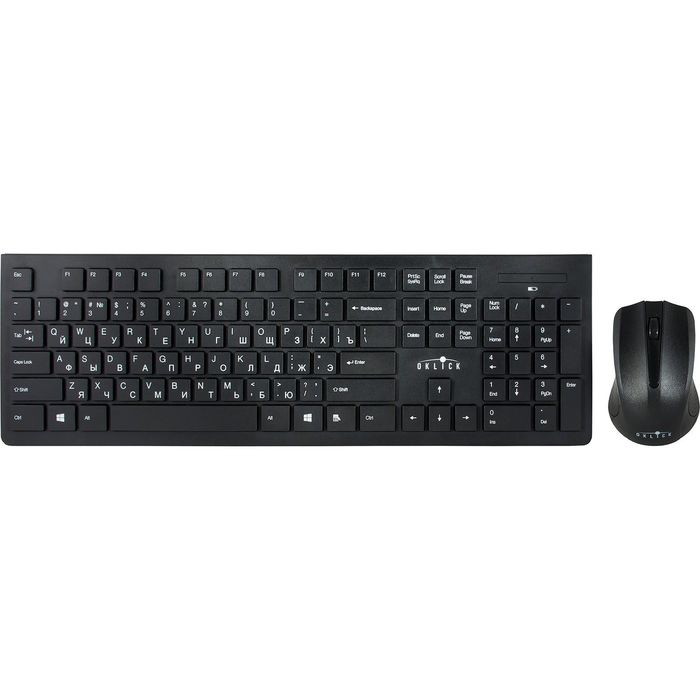 Комплект Oklick 250M, клавиатура+мышь, черный, USB