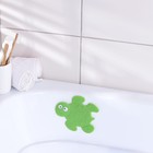 Мини-коврик для ванны Доляна «Черепашка», 11×13,5 см, цвет зелёный - фото 197346