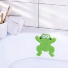 Мини-коврик для ванны Доляна «Лягушонок», 11,5×14 см, цвет зелёный - фото 107510390
