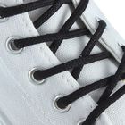 Шнурки для обуви круглые, d=4мм, 60см, цвет чёрный - фото 7240384