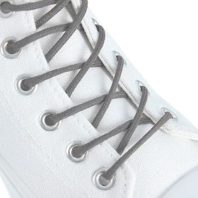 Шнурки для обуви круглые, d=3мм, 75см, цвет серый