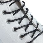 Шнурки для обуви круглые, с пропиткой, d=2,5мм, 100см, цвет чёрный - фото 7032716