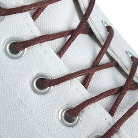 Шнурки для обуви круглые, с пропиткой, d=2,5мм, 100см, цвет коричневый