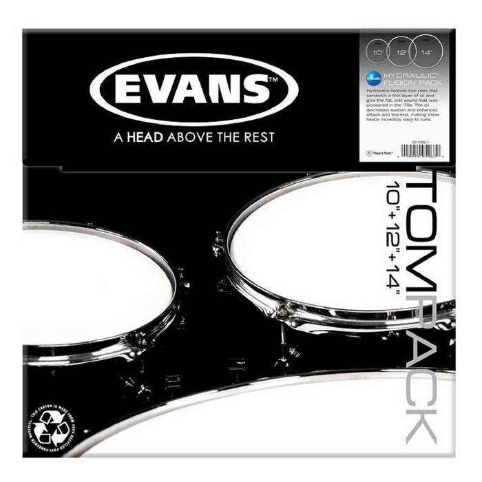 Набор пластика для том барабана  Evans ETP-HYDGL-F Hydraulic Glass Fusion 10&quot;/12&quot;/14&quot;