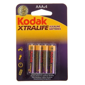 {{photo.Alt || photo.Description || 'Батарейка алкалиновая Kodak Xtralife, AAA, LR03-4BL, 1.5В, блистер, 4 шт.'}}