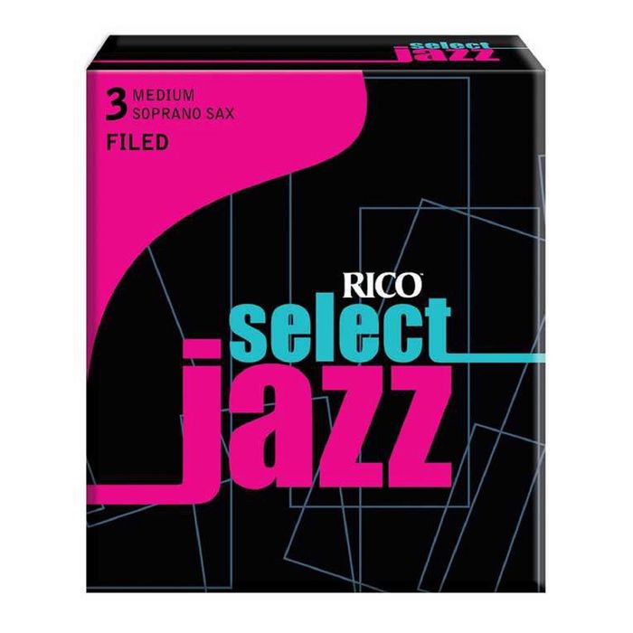 Трости для саксофона сопрано Rico RSF10SSX3M Select Jazz, обработ. низ среза, размер 3 Medium, 10ш